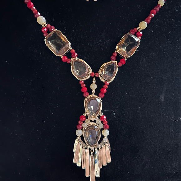 Chico's Jewelry - Women's Chico's Necklace Red and Gold